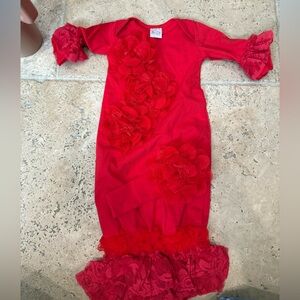 Baby One Piece - Open Bottom - W/ Matching Headband